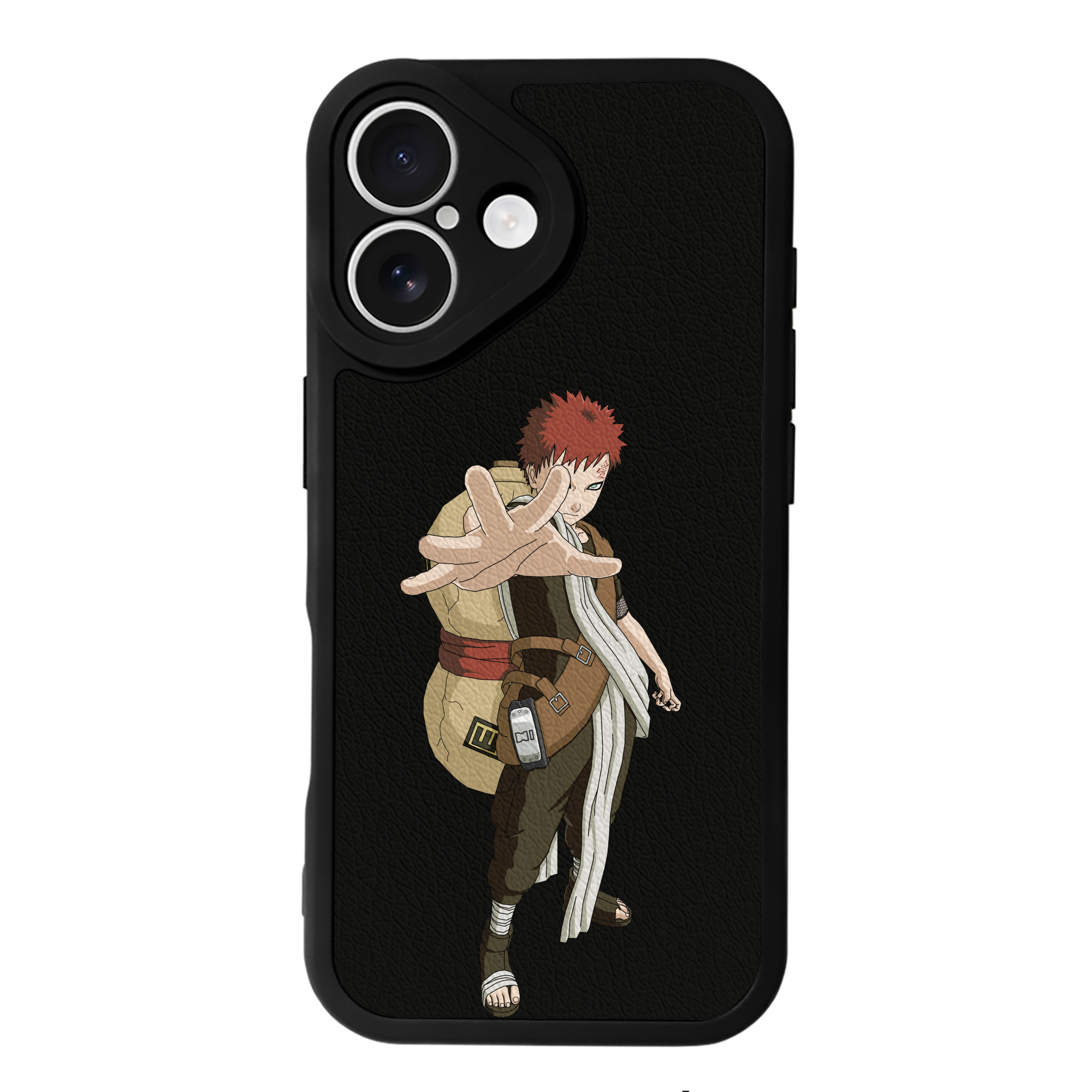 （画像用） NARUTO -ナルト- ガアラ Gaara 【iPhone 16シリーズ対応】シリコンスマホケース（レザー調） 材質：シリコン